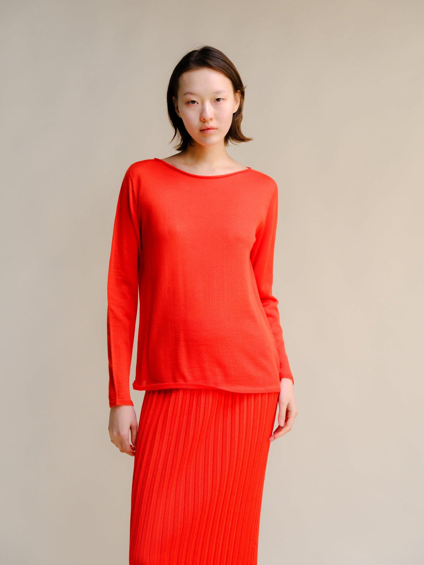 Extra Fine Merino Wool Boatneck Sweater (3D-Knit)