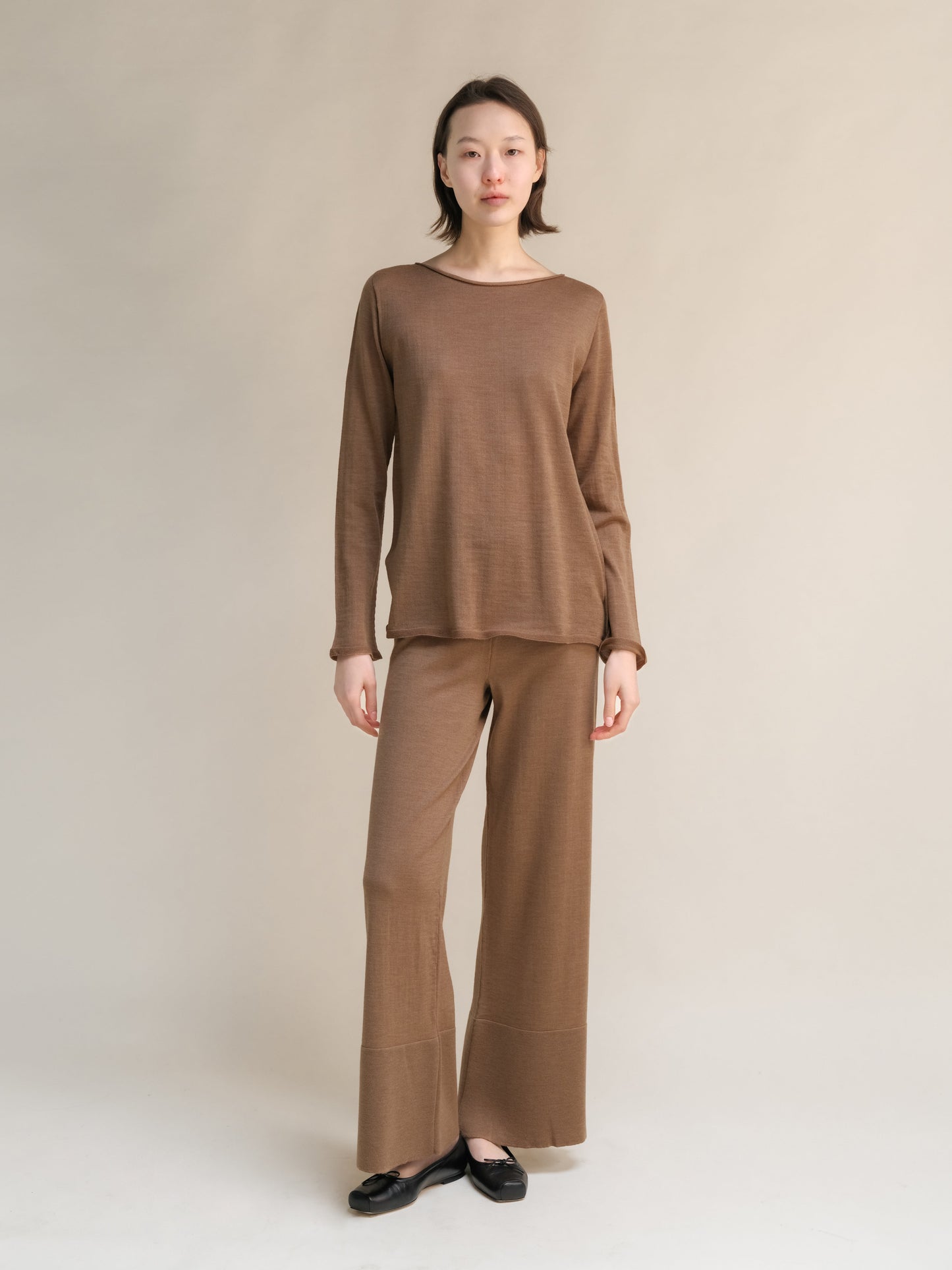 Extra Fine Merino Wide-Leg Trousers
