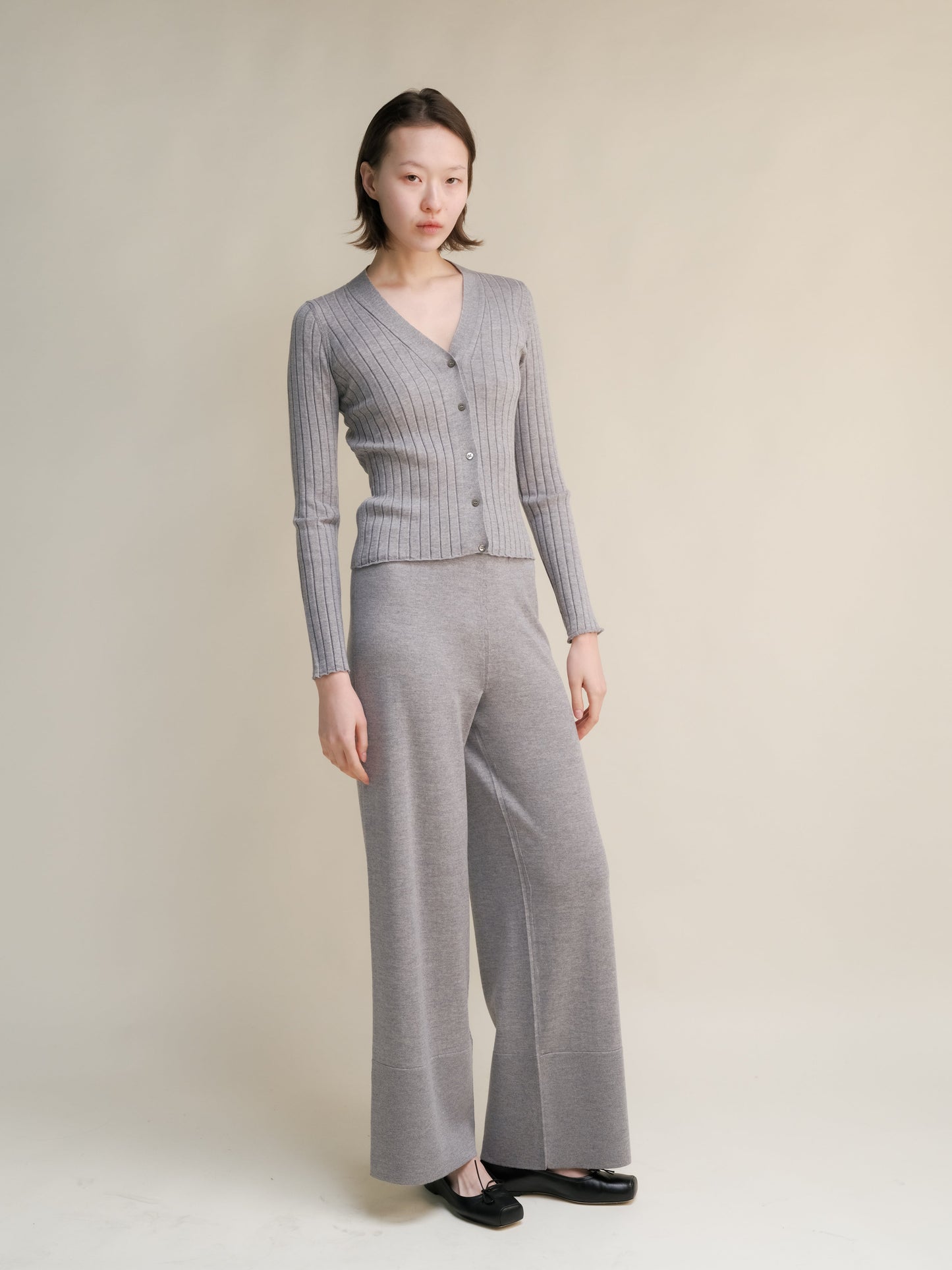 Extra Fine Merino Wool V Neck Cardigan