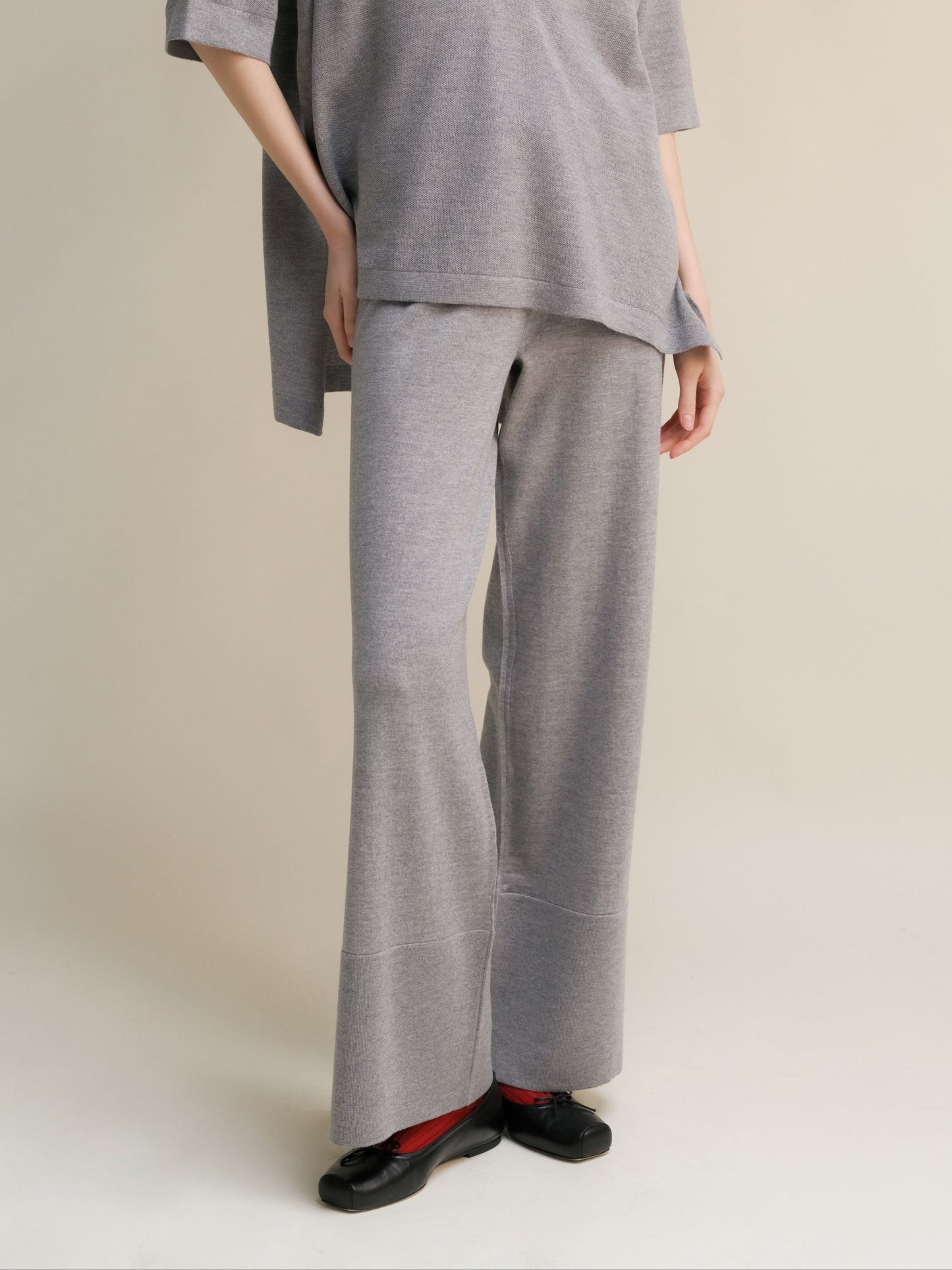 Extra Fine Merino Wide-Leg Trousers