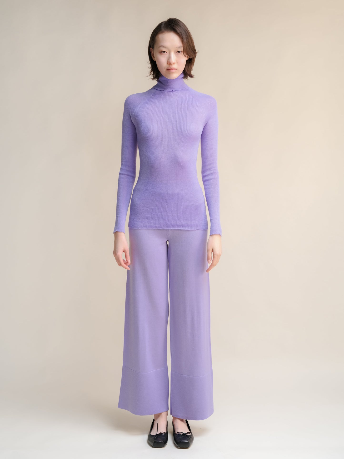 Extra Fine Merino Wool Ribbed Turtleneck (3D-Knit)