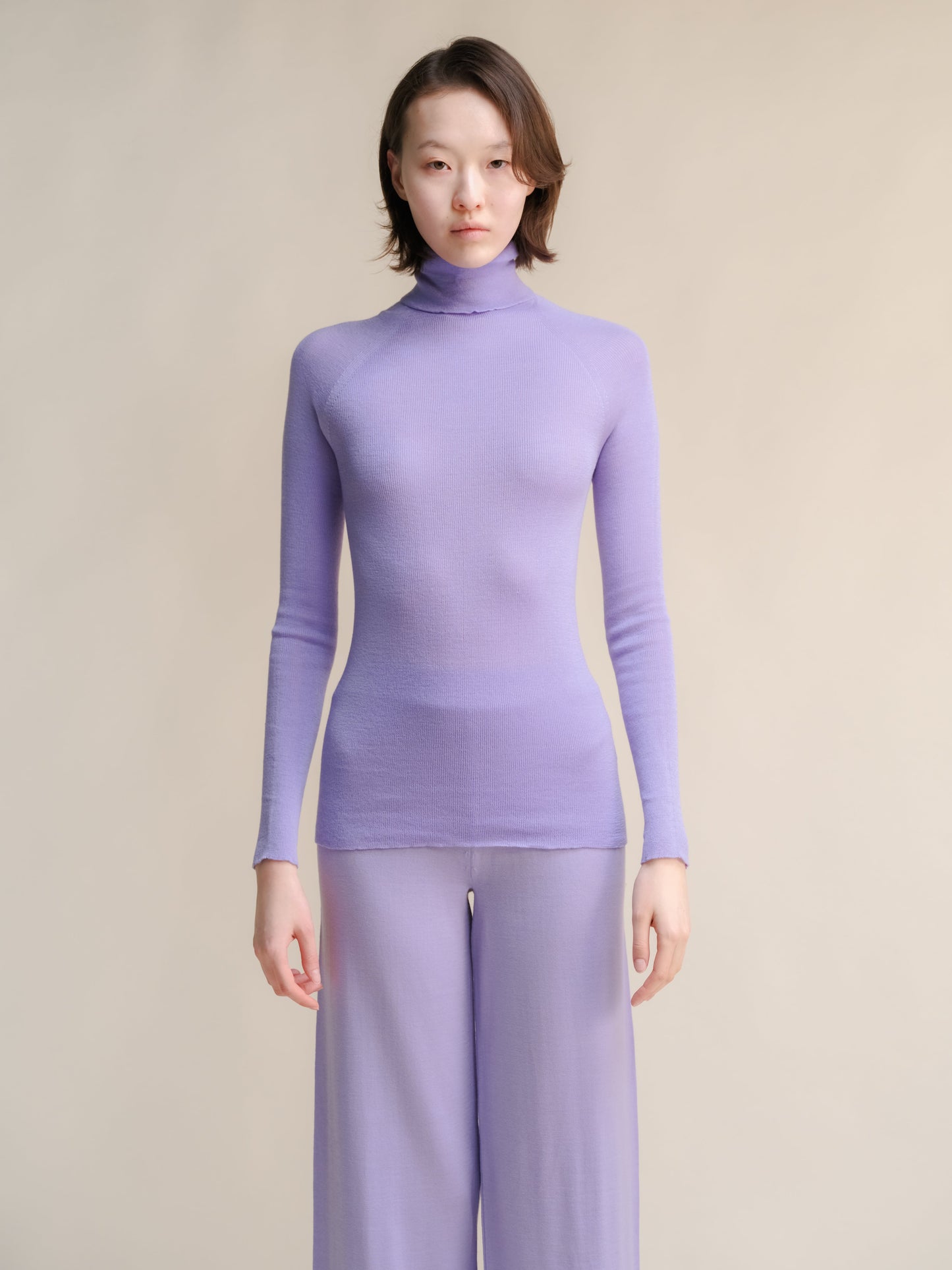Extra Fine Merino Wool Ribbed Turtleneck (3D-Knit)