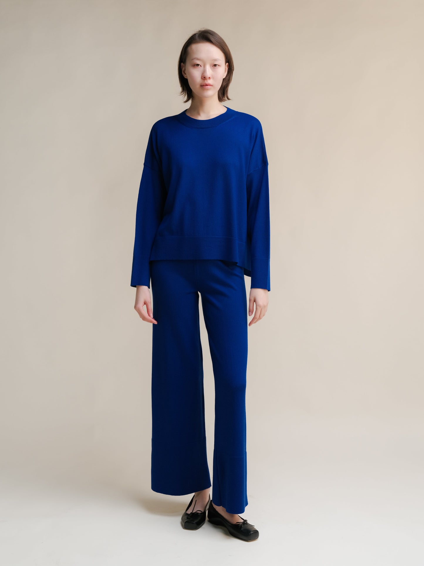 Extra Fine Merino Wide-Leg Trousers