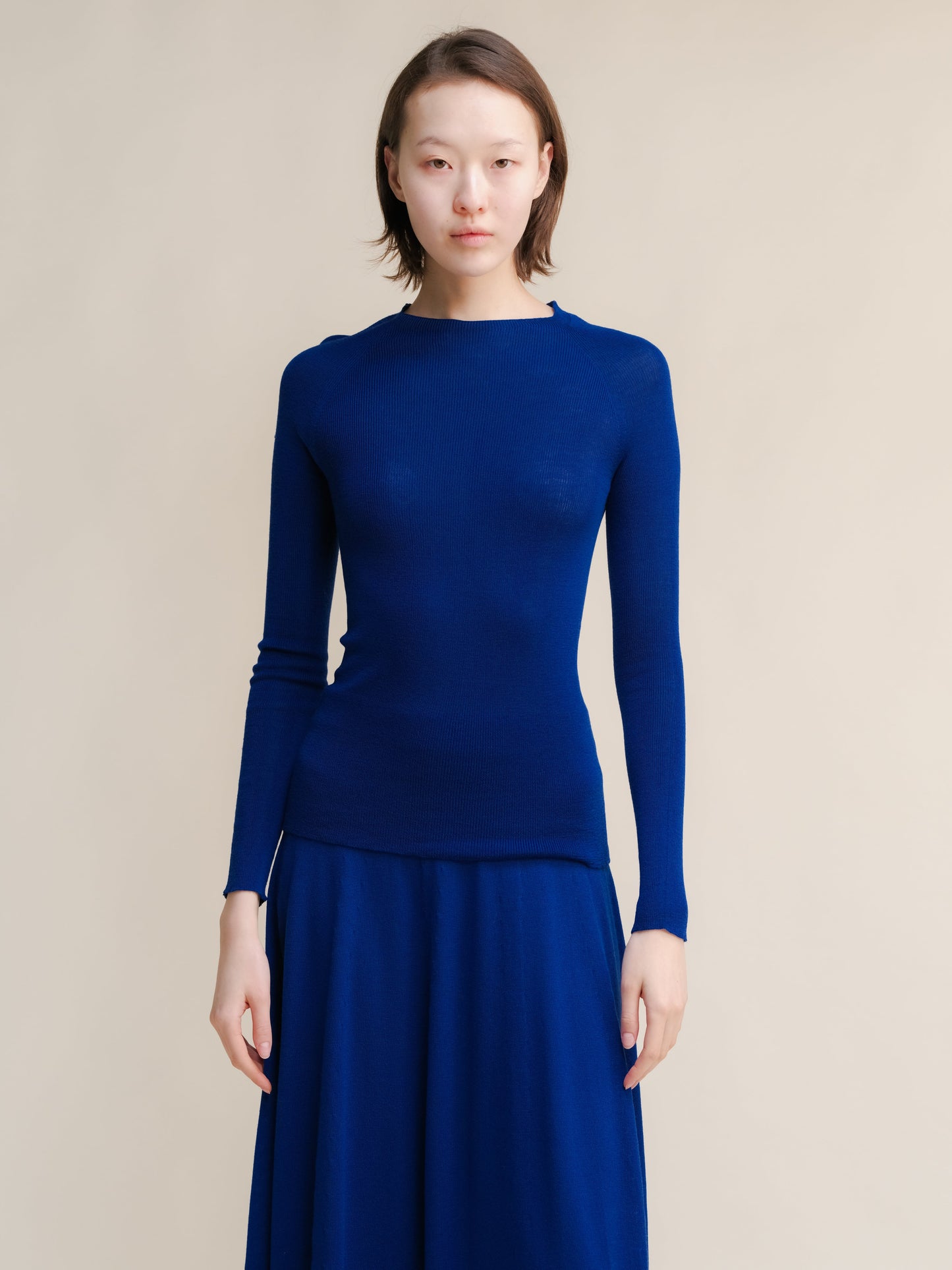 Extra Fine Merino Ribbed Crewneck (3D-Knit)