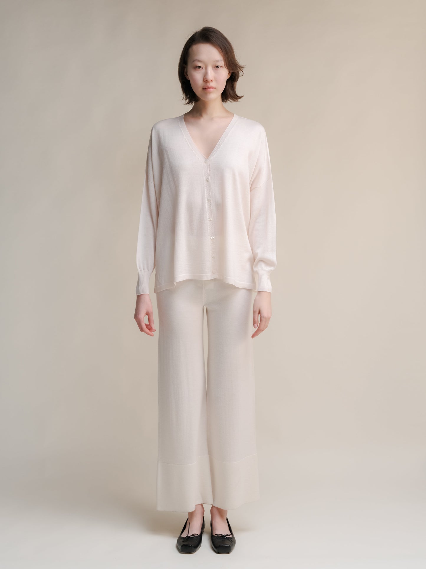 Extra Fine Merino Wide-Leg Trousers