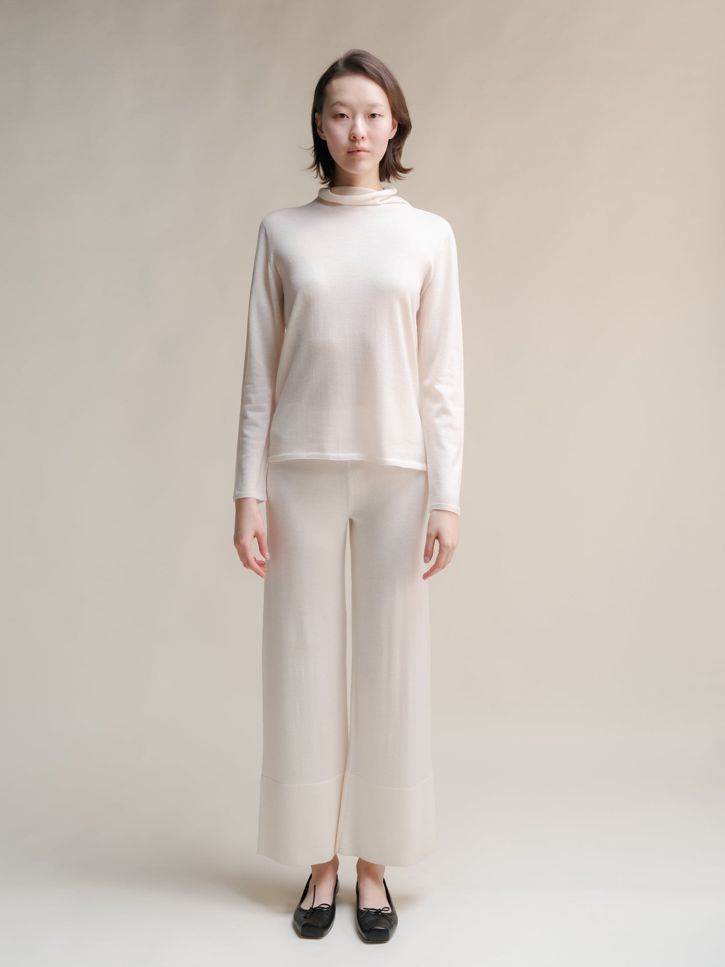 Extra Fine Merino Wide-Leg Trousers