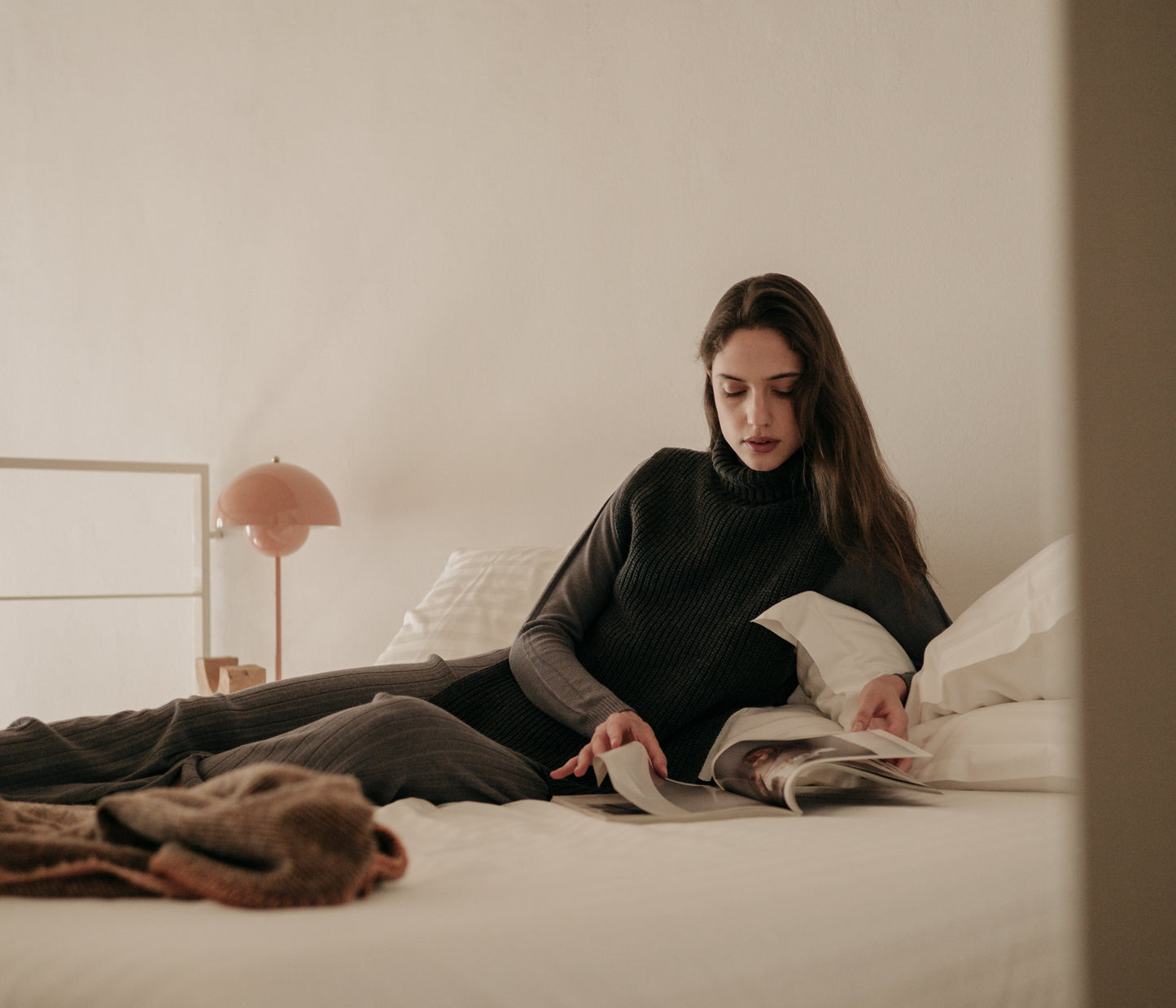 Cashmere Mix Sleeveless Turtle Neck Tunic