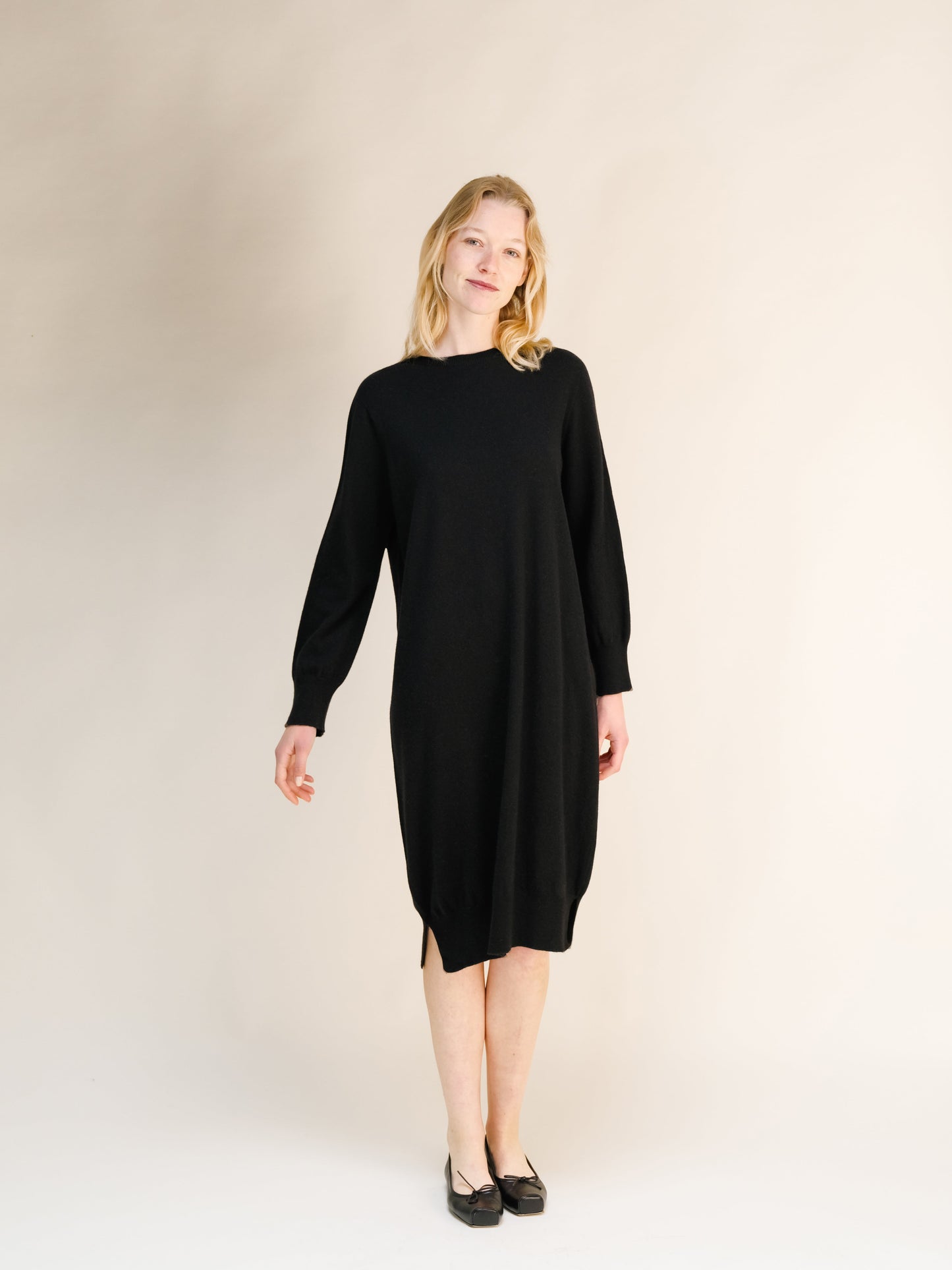 Cashmere Mix Midi Dress (3D-Knit)