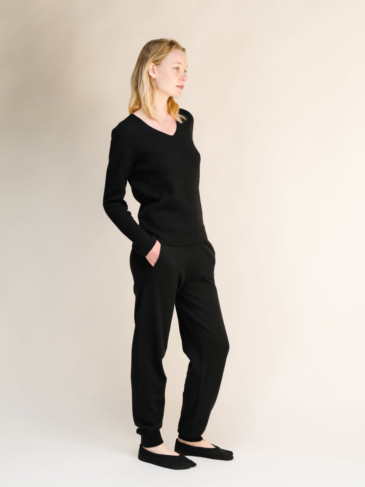 Cashmere Mix Yoga Pants (3D-Knit)