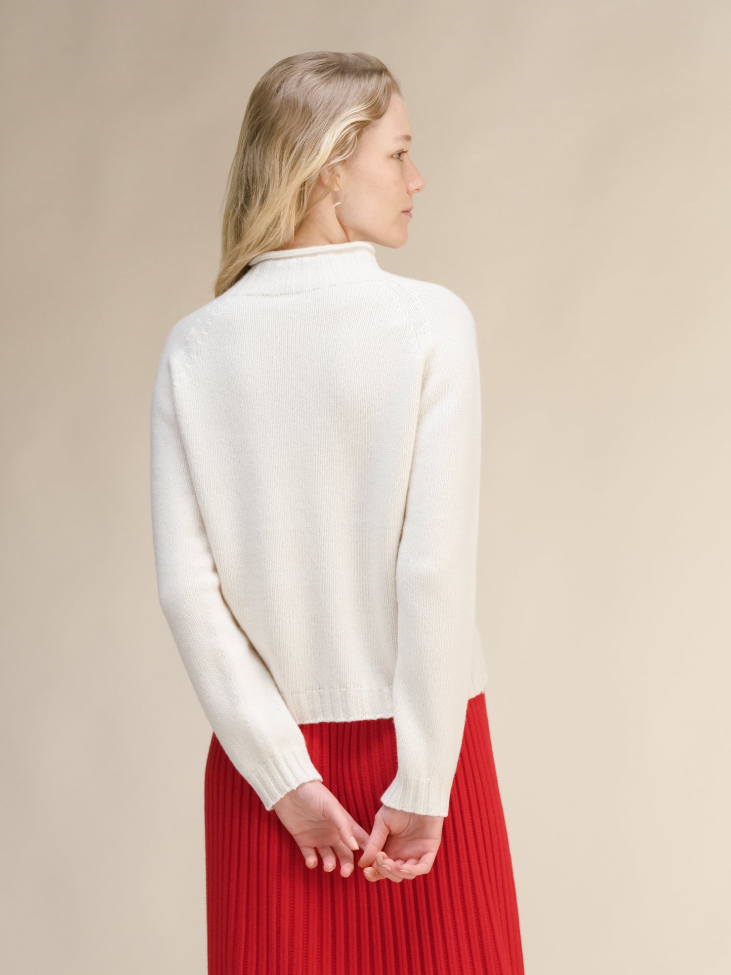 Cashmere Mix Cable "Ricciolo" Sweater (3D-Knit)
