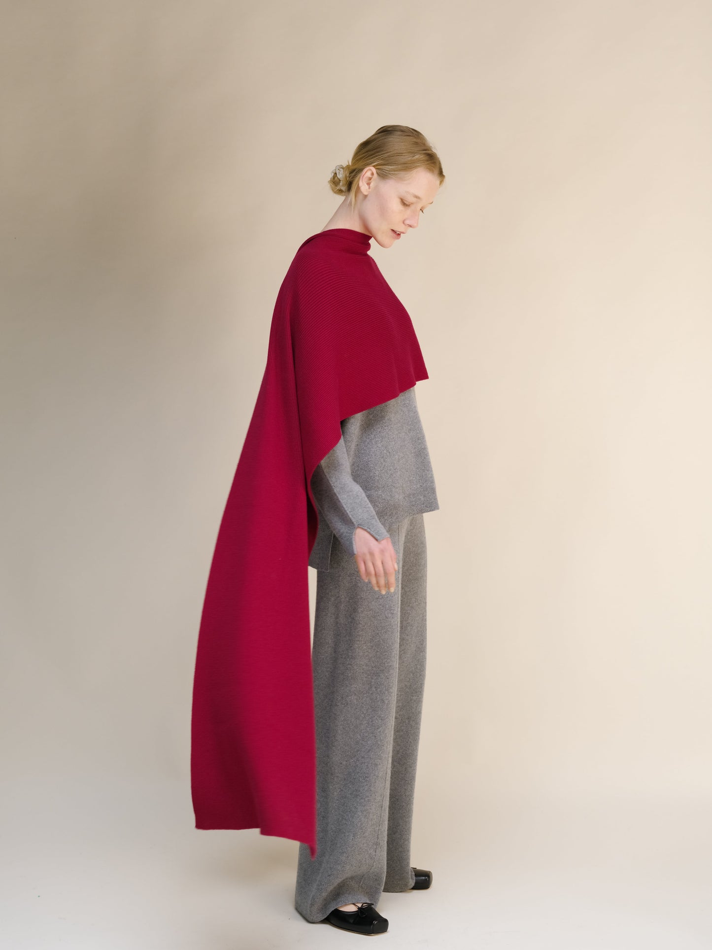 Pure Cashmere Maxi Ribbed Scarf