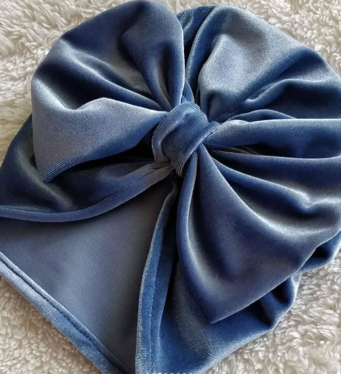 Turbantino in velluto baby