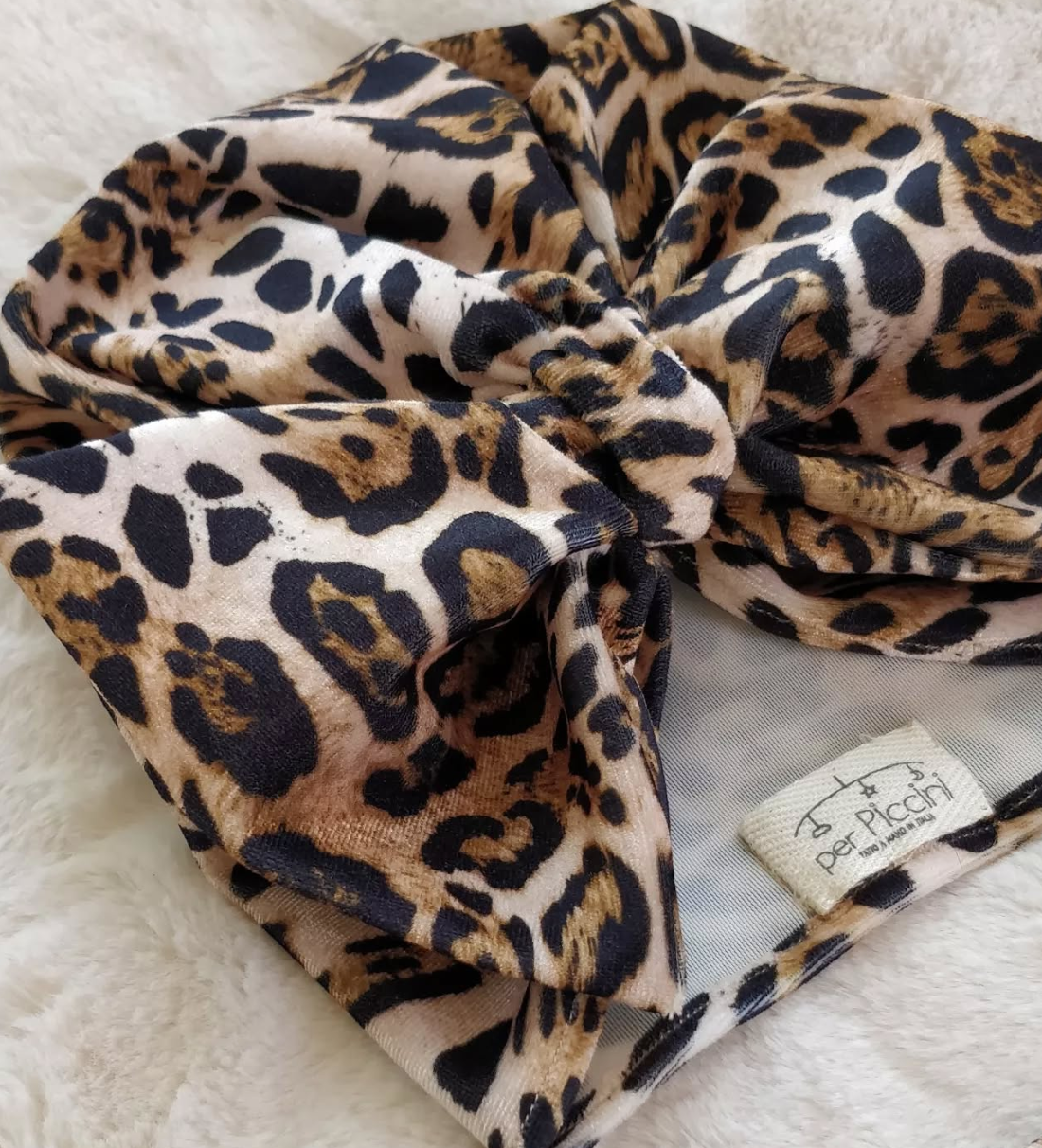 Turbantino in velluto baby