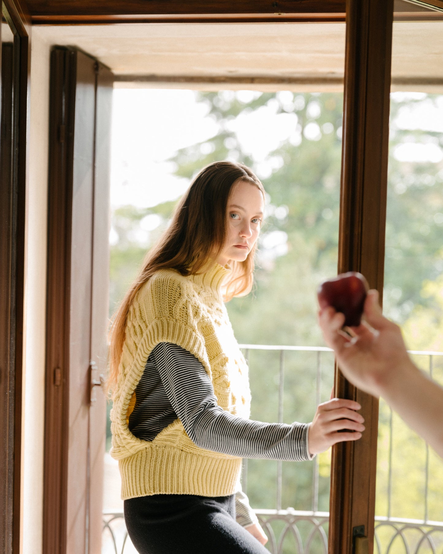 Pima Cotton Striped Crewneck
