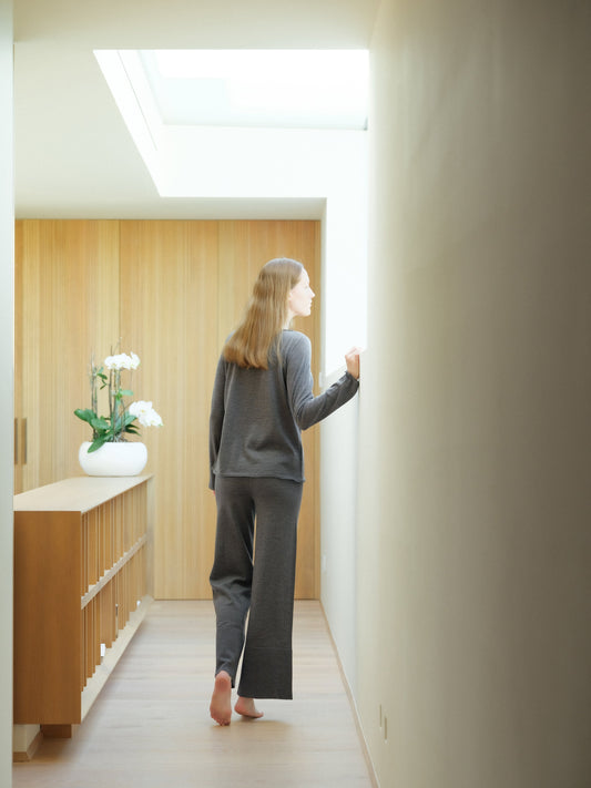 Extra Fine Merino Wide-Leg Trousers