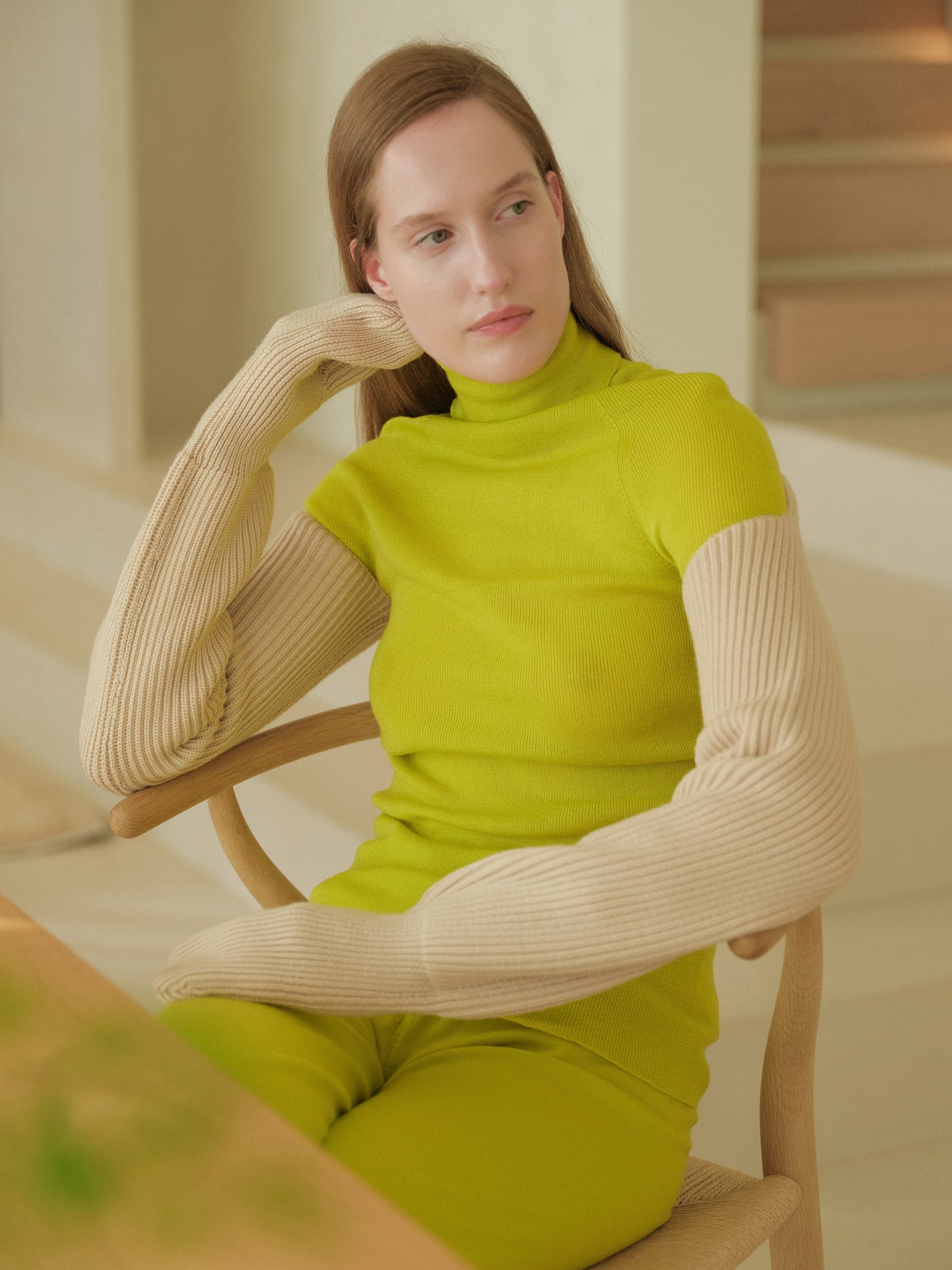 Extra Fine Merino Wool Ribbed Turtleneck (3D-Knit)
