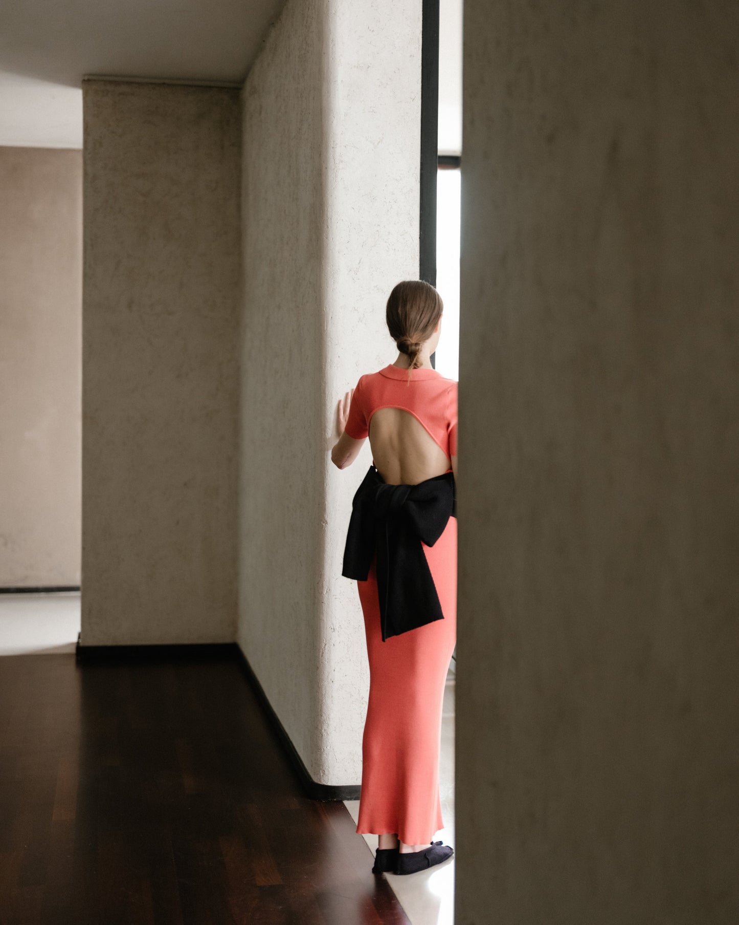 Fine Cotton Open-Back Dress