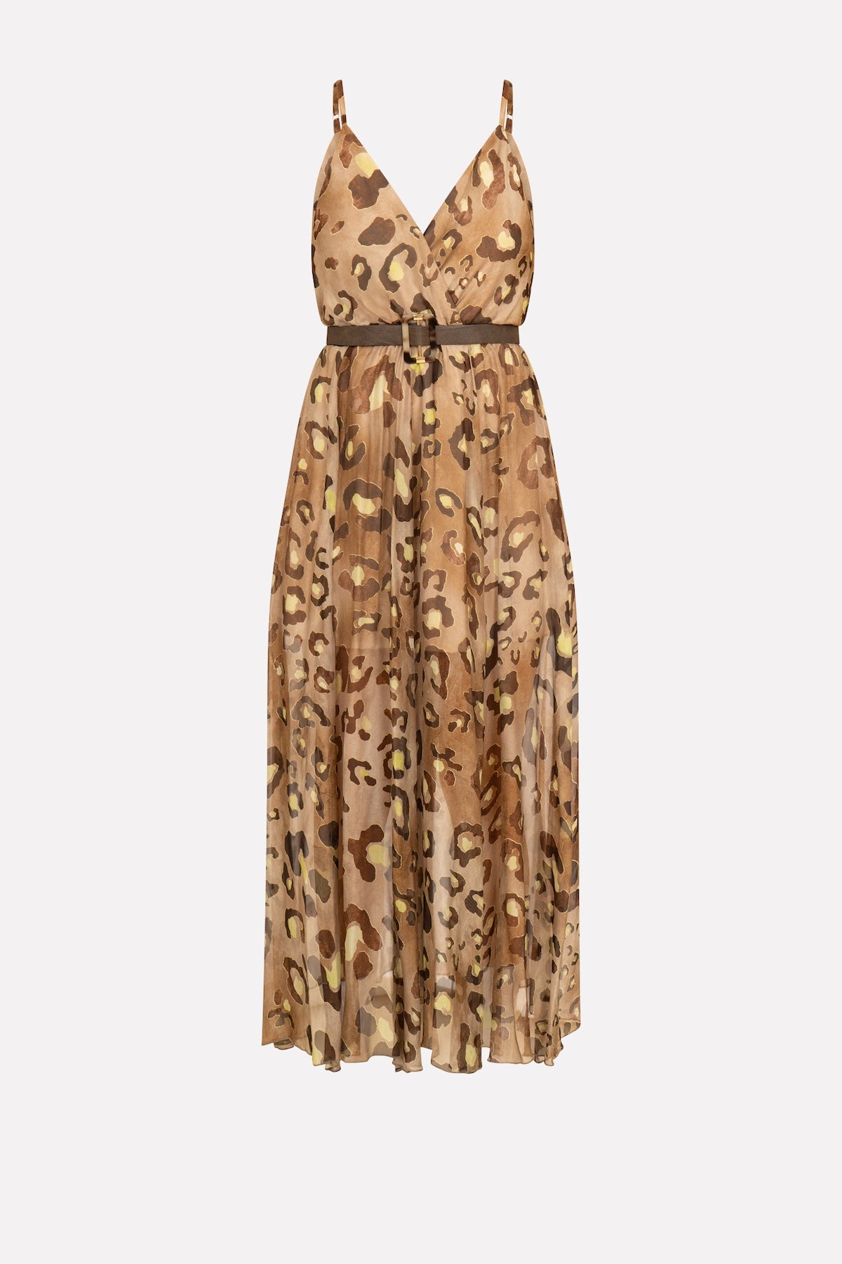 Abito animalier con cintura NO-Nà