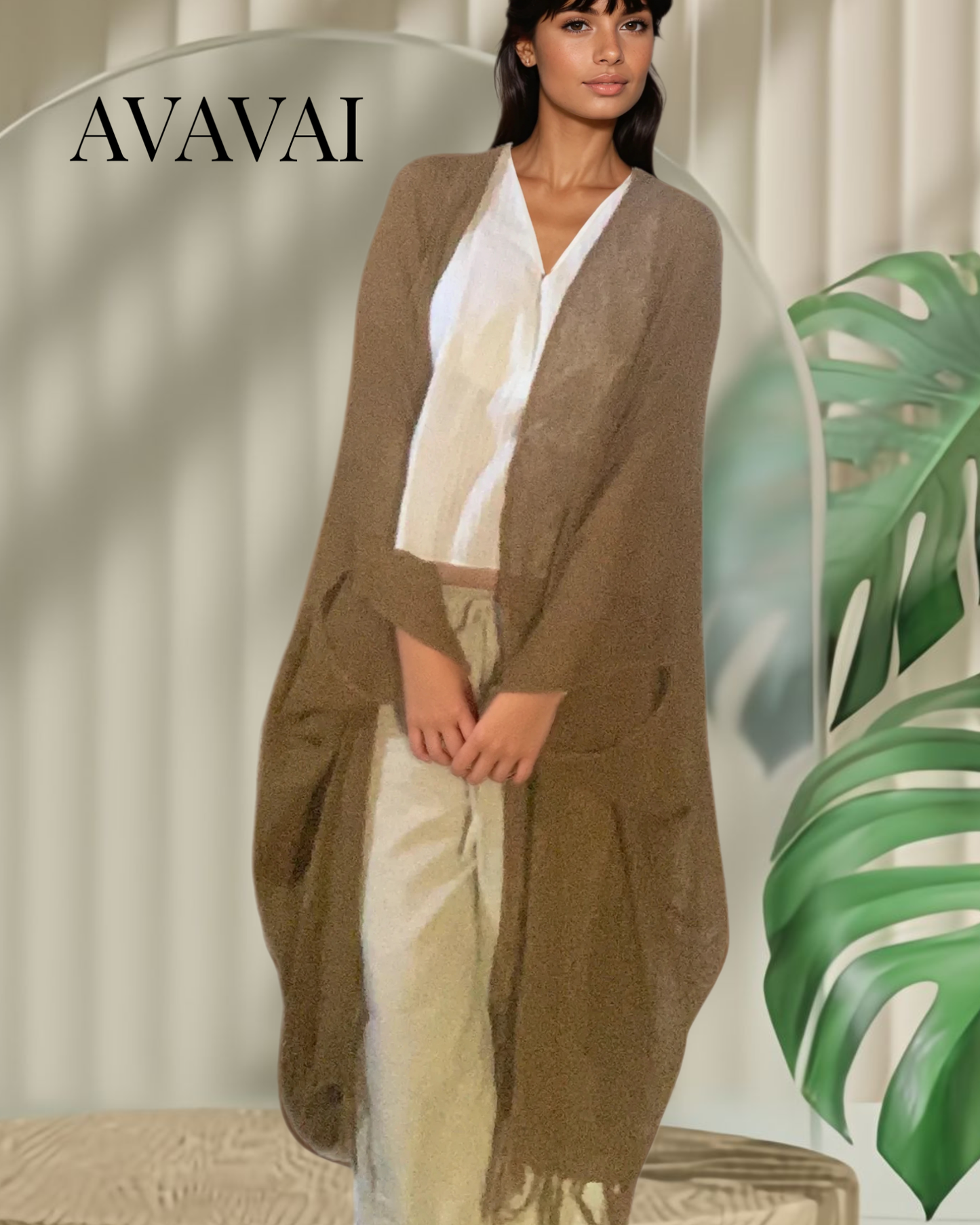 Long Raw Cotton Kaftan