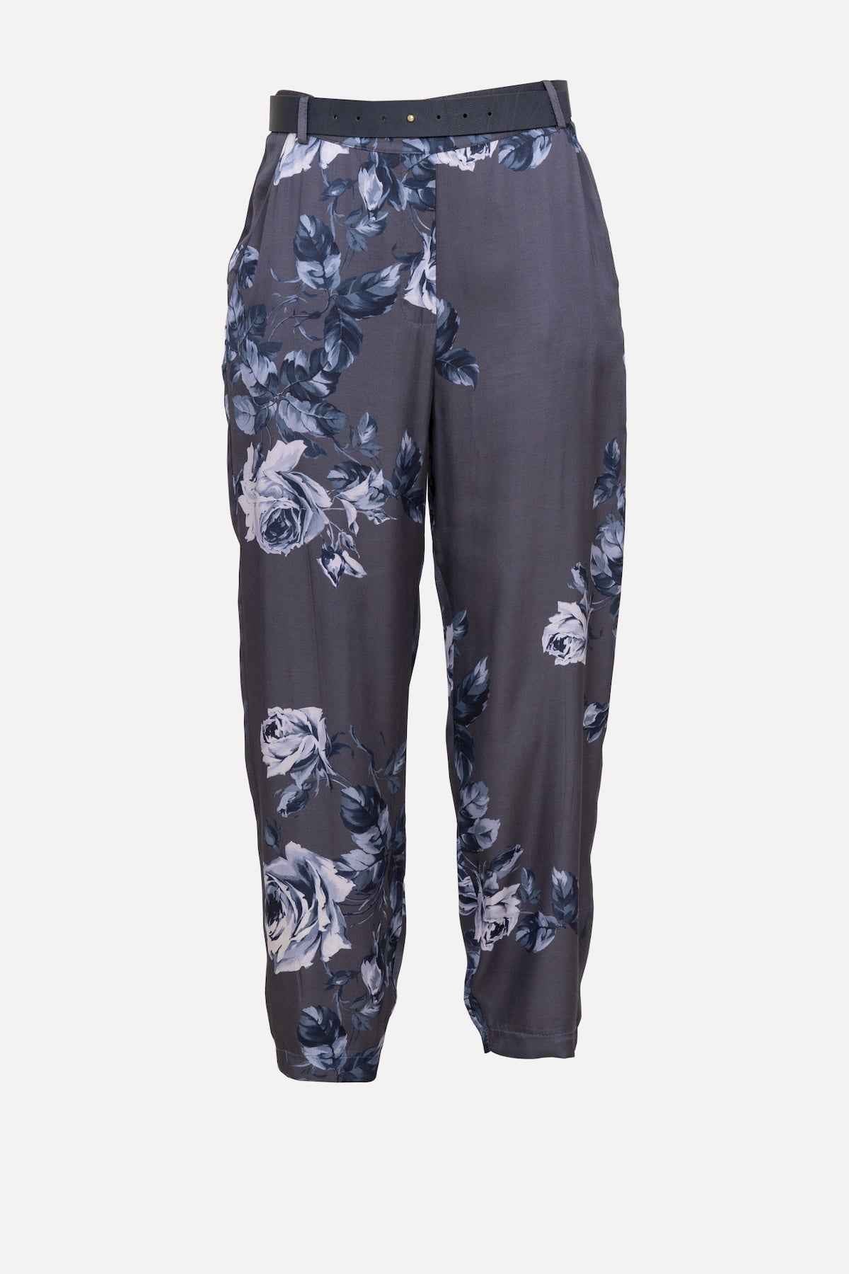 Pantalone con fibbia fantasia rose no-nà