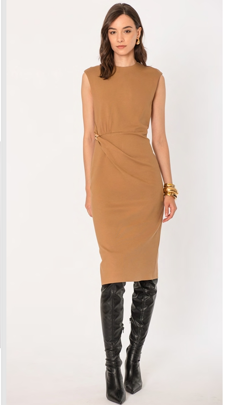 Abito tubino con accessorio lato disponibile nero No-nà